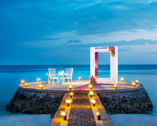 馬爾地夫旅遊-W美夢島-浪漫晚餐