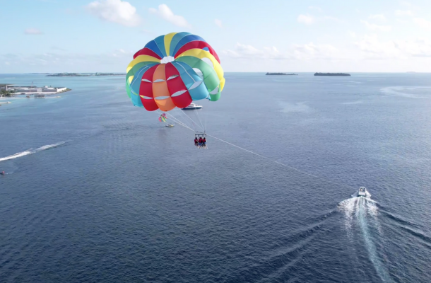 居民島上自由探索→水上活動四合一【拖曳傘、水上摩托車、水上沙發、獨木舟】→義式晚餐 或 海鮮晚餐